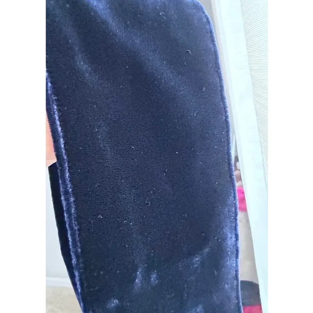 Eileen Fisher Velvet Wrap Belt Ink Navy Blue Silk Blend Obi Sash XS NWT $78